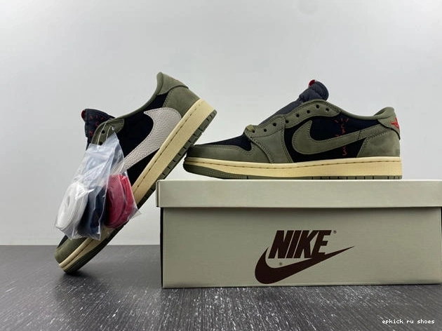 Rep TS x x Jordan Travis 1 OG Low AJ1 Air Scott DM7866- Original 3575 1027